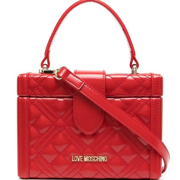Love Moschino Bags Red Love Moschino Quilted Box Bag Poshmark